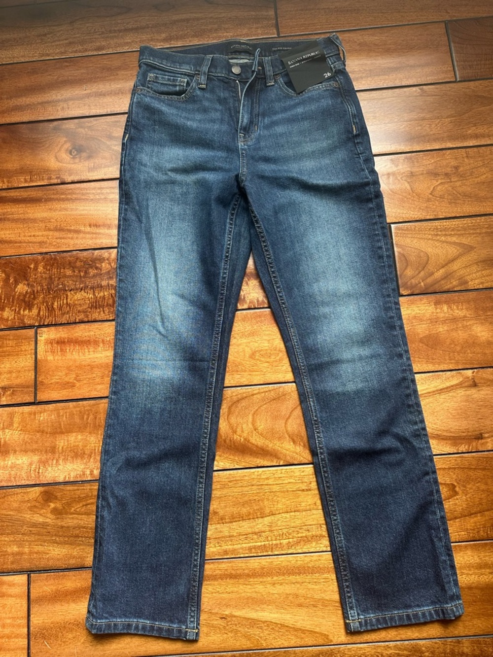 NWT Banana Republic Dark Blue Women’s Straight High Rise Jeans